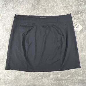 Athleta Mini Skirt Athletic Womens 1X Plus Black Pull On Waist Stretch A-Line
